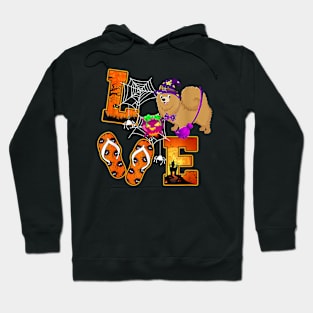 Pomeranian Love Halloween Boo Dog Hoodie